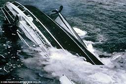 Photo of the SS Andrea Doria sinking