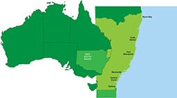 Illustrated map of Australia's Barrier Coast