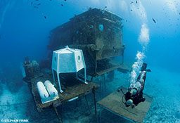 Although saturation operations are common in commercial diving, there is only one underwater research facility in operation today: Aquarius Reef Base off Key Largo, Fla.