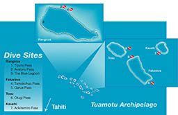 Map of Tuamotu Archipelago