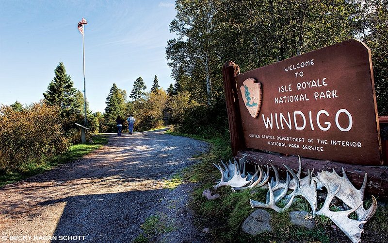 The Visitors Center at Isle Royale National Park is located in Windigo.