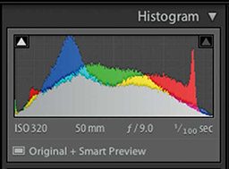 A histogram is colorful