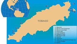 Illustrated map of Tobago