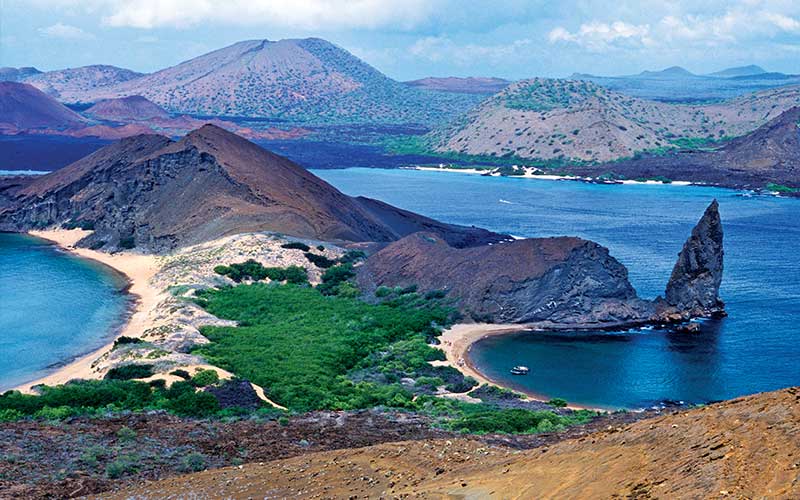 Aerial view of Galapagos Islands