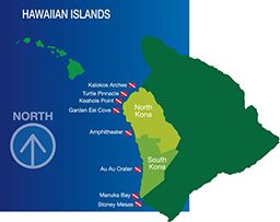 Illustrated map of Kona