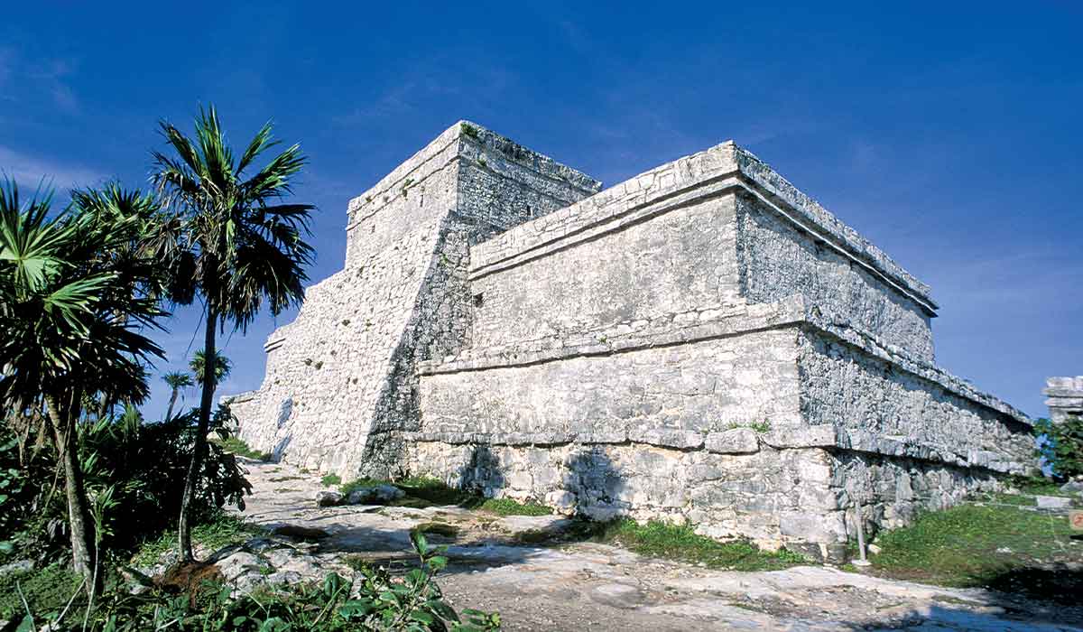 Ancient Mayan temple in the jungle