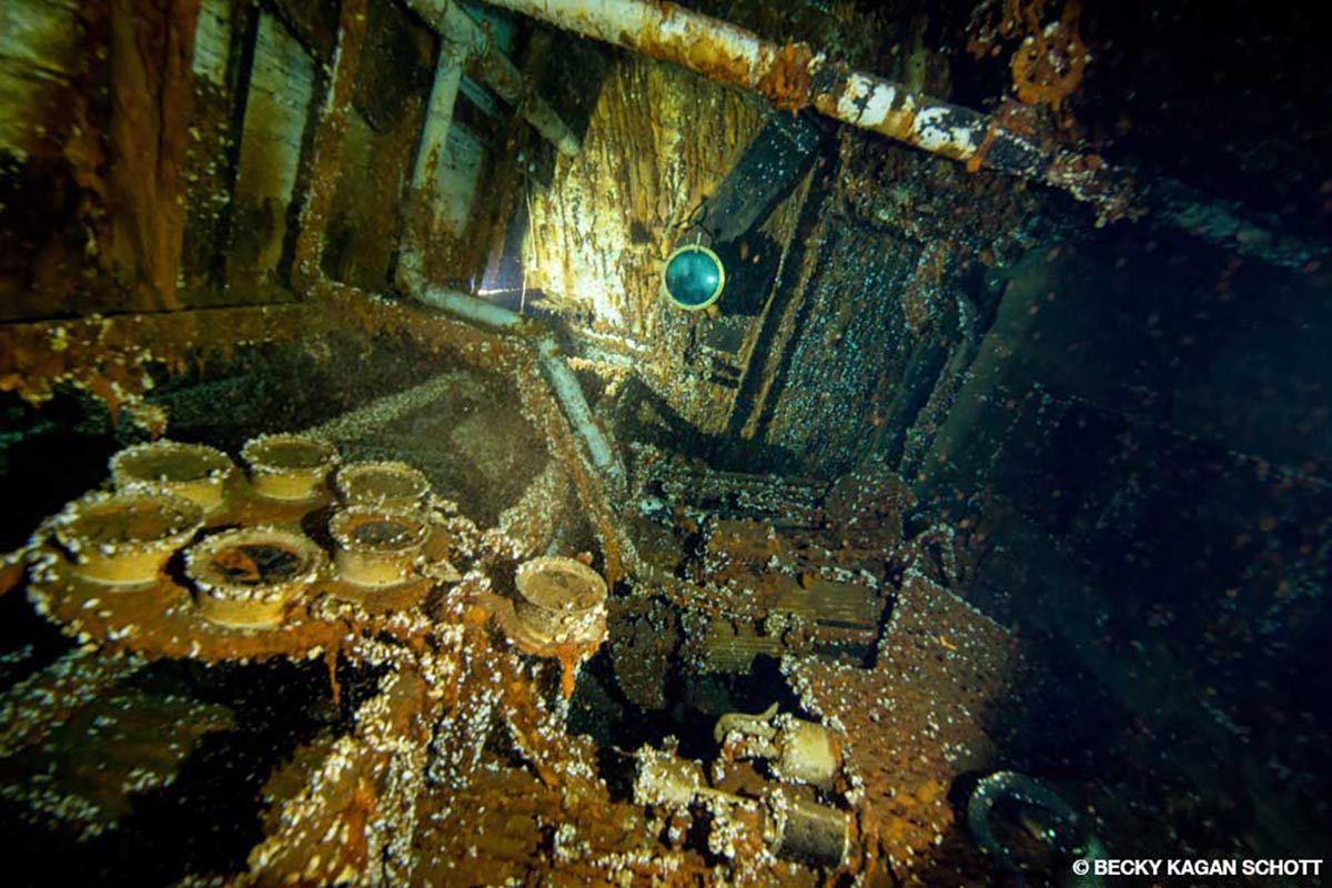 Engine room of the Norman at Thunder Bay