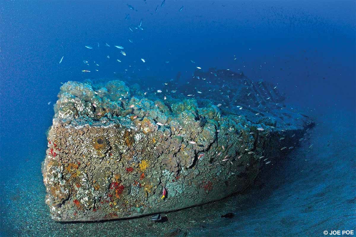 old shipwreck underwater