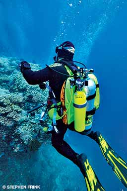 A 13-cubic-foot pony bottle offers a little more time for divers
