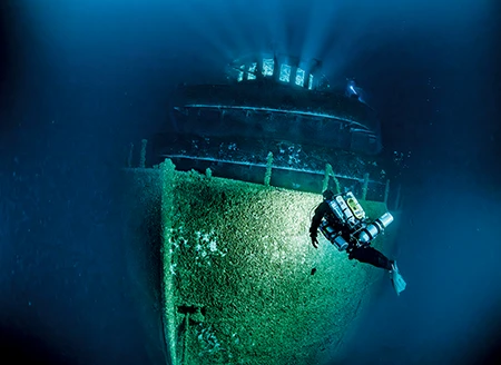 The bow of the Carl D. Bradley