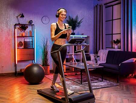 woman on treadmill