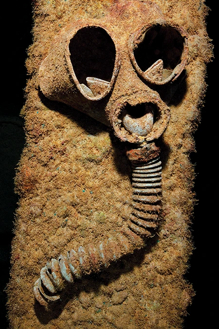 Japanese gas mask on the wreck of the Nippo Maru