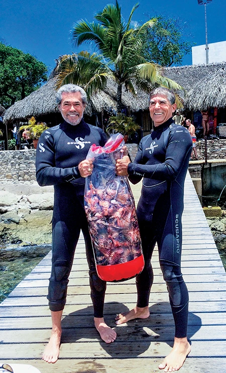 divers removed lionfish