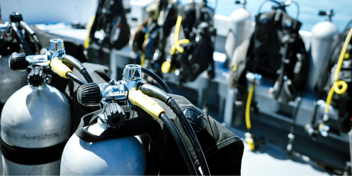 Scuba Cylinders on Boat