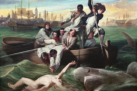 John Singleton Copley’s 1778 painting depicts the perceived terror sharks hold for so many. 