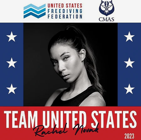 She is a two-time freediving national record holder.