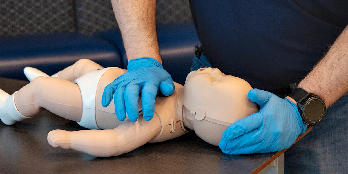 CPR on an infant