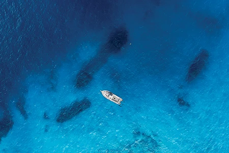A drone’s view shows three shipwrecks