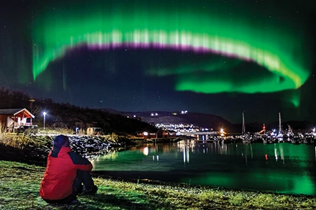 The aurora borealis, or northern lights