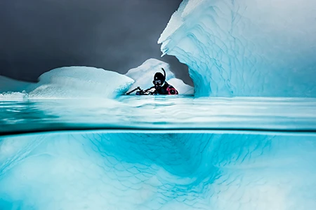 Jen Hayes explores a safer shore-anchored ice formation that offers a look inside a constantly changing crystal palace of tunnels and secret chambers.