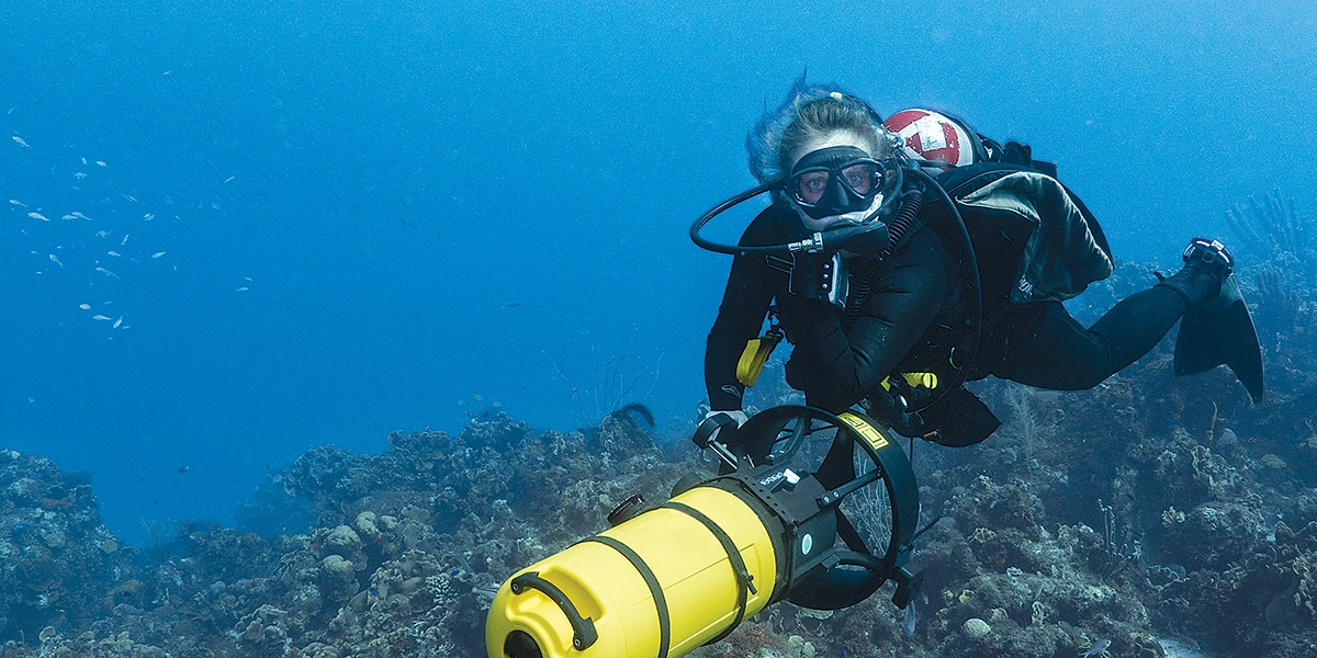diver looking at camera