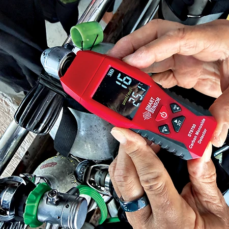 A carbon monoxide analyzer